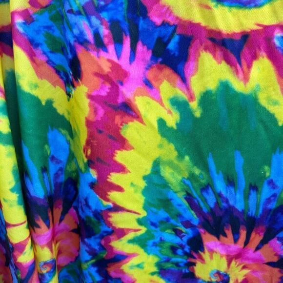 Hippie tie dyed shawl ties at neck fringe one size fits most - Picture 10 of 10